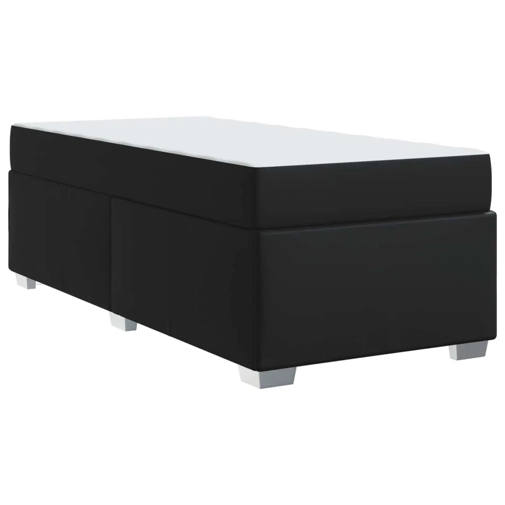 Letto singolo | Letto per adulti | Struttura del letto con materasso Nero 100 x 200 cm Tessuto
