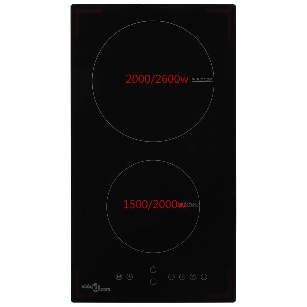 Piano Cottura a Induzione 2 Zone e Controlli Touch Vetro 3500 W cod mxl 130949
