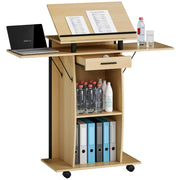 Scrivania con cassetto e scaffali ¨C zephmum ¨C Eichenoptik