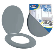 MAURY'S COPRI WC EXTRA GRIGIO SCURO 36 X 43 CM CON KIT MONTAGGIO