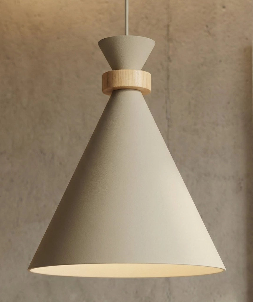 Lampada a sospensione ZERO beige 3xE27 legno Emibig