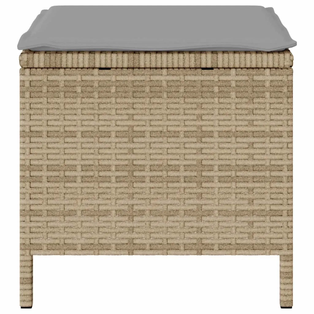 Set da Pranzo per Giardino Beige polyrattan 42007924