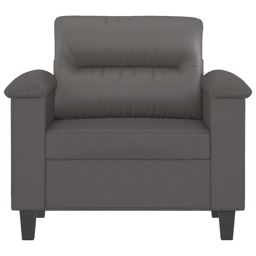 Poltrona | Sedia Relax Grigia 60 cm in Similpelle