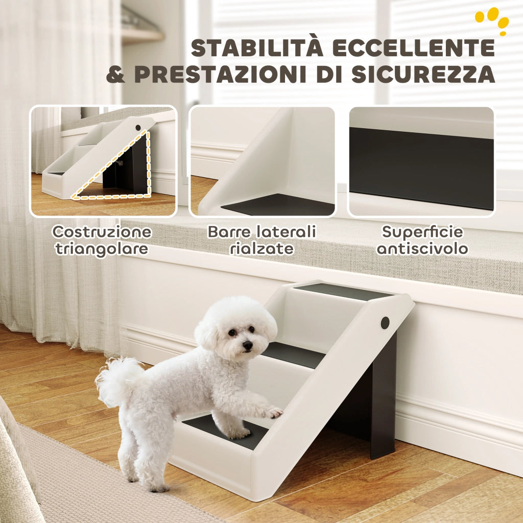 Scaletta per Cani e Gatti con 3 Scalini ¨C zephmum ¨C Crema