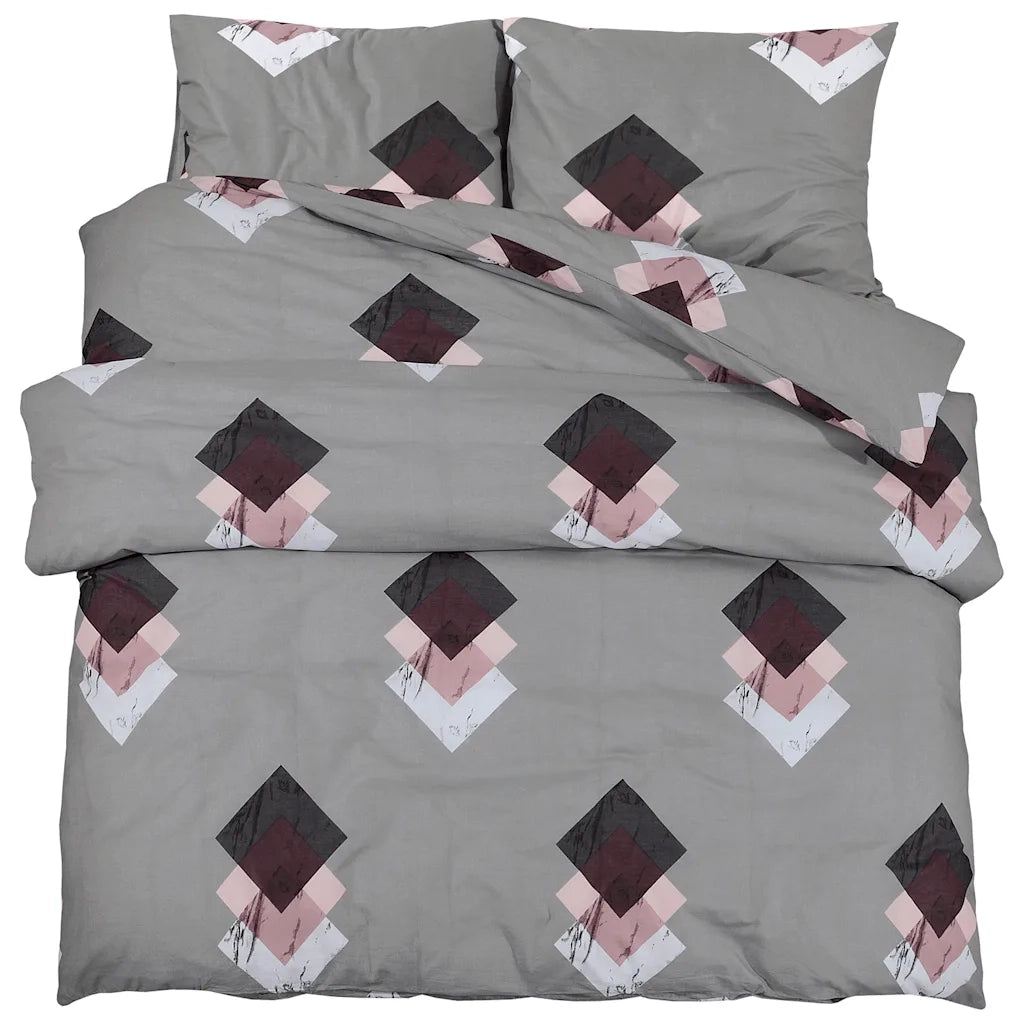 Set Copripiumino Grigio 200x200 cm in Cotone CFW2730022