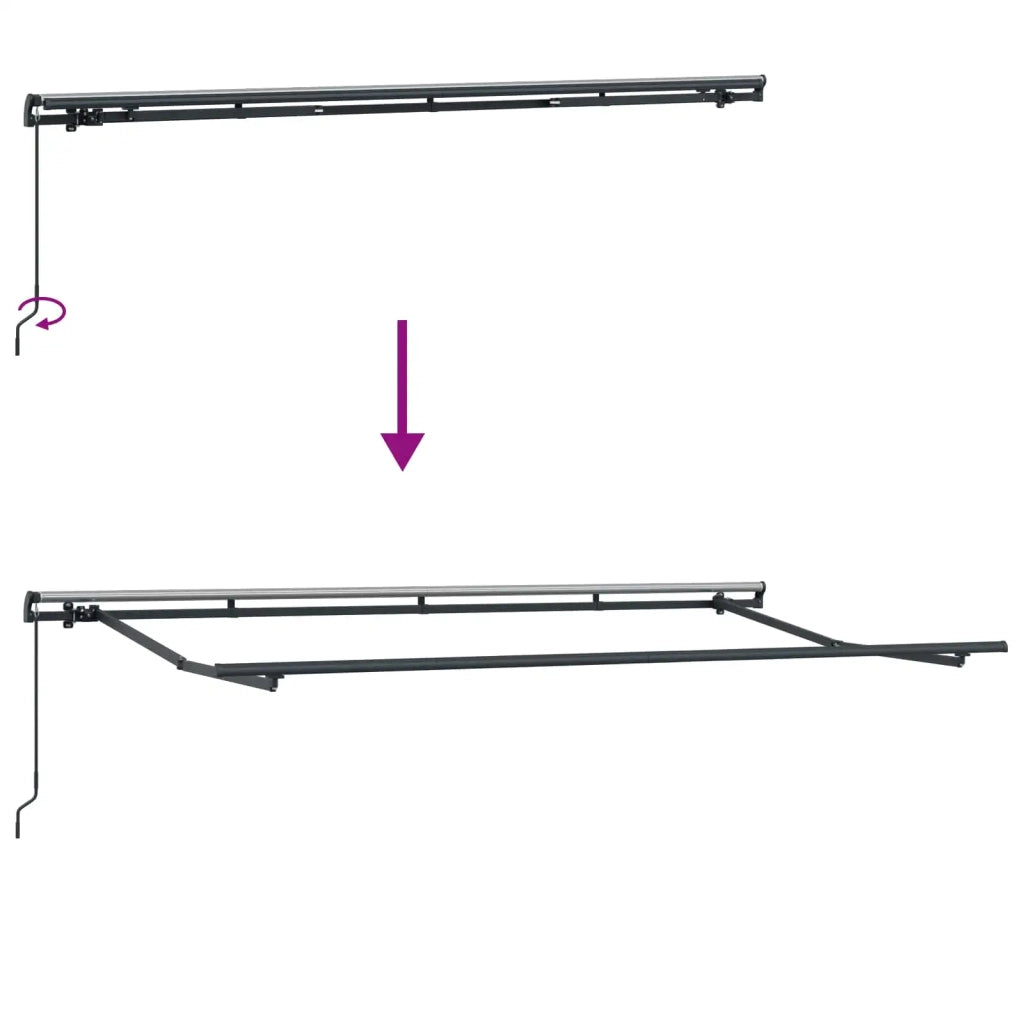 Tenda Retrattile Borgogna 400 x 200 cm Tessuto 3329814