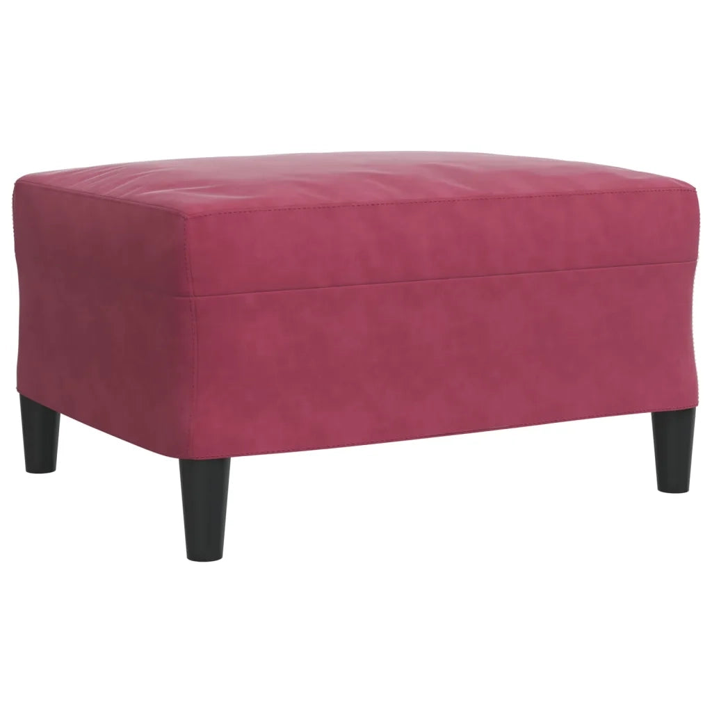 Set di Divani 3 pz con Cuscini Rosso Vino in Velluto 3278485
