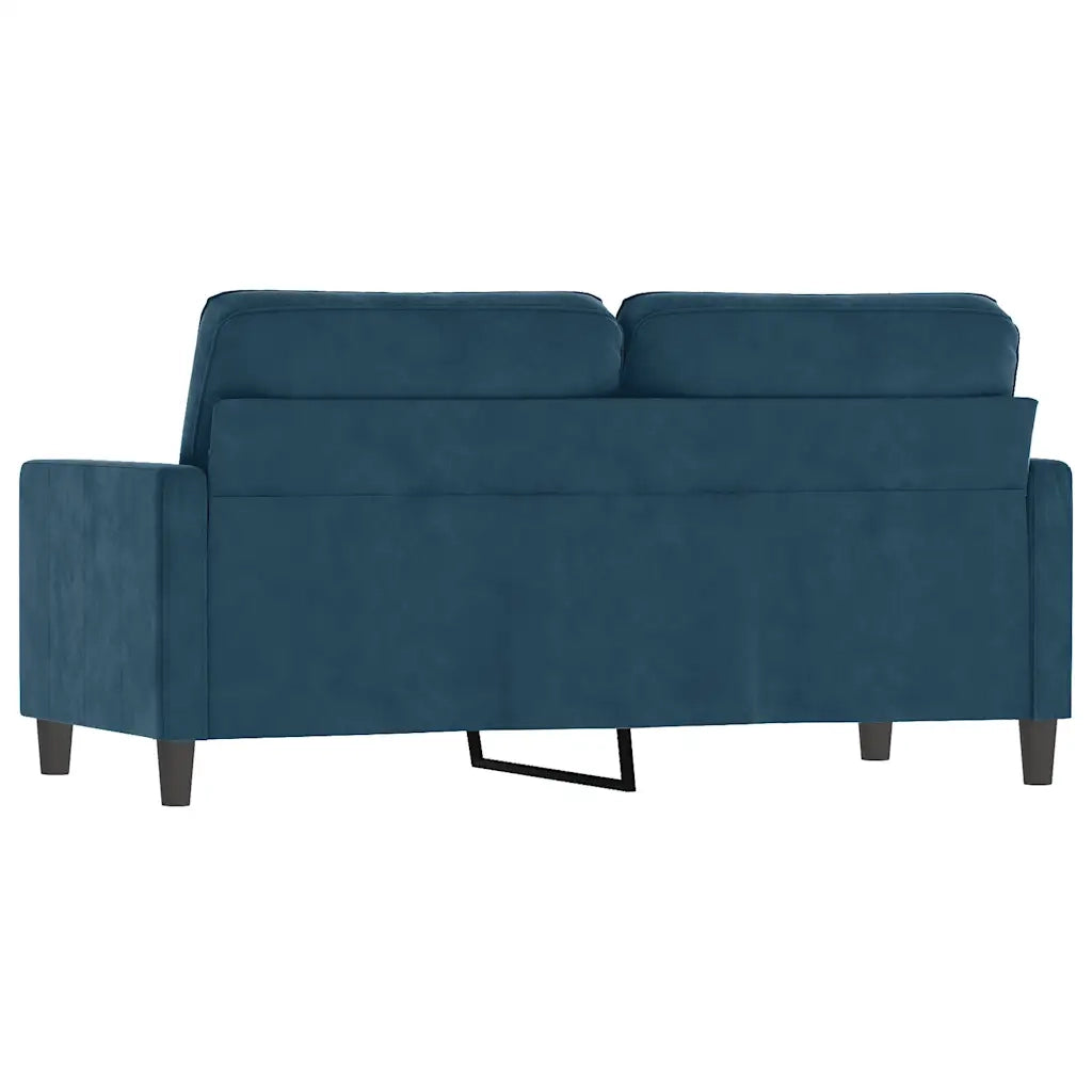 Divano | Divano da soggiorno | Sofa a 2 Posti Blu 140 cm in Velluto