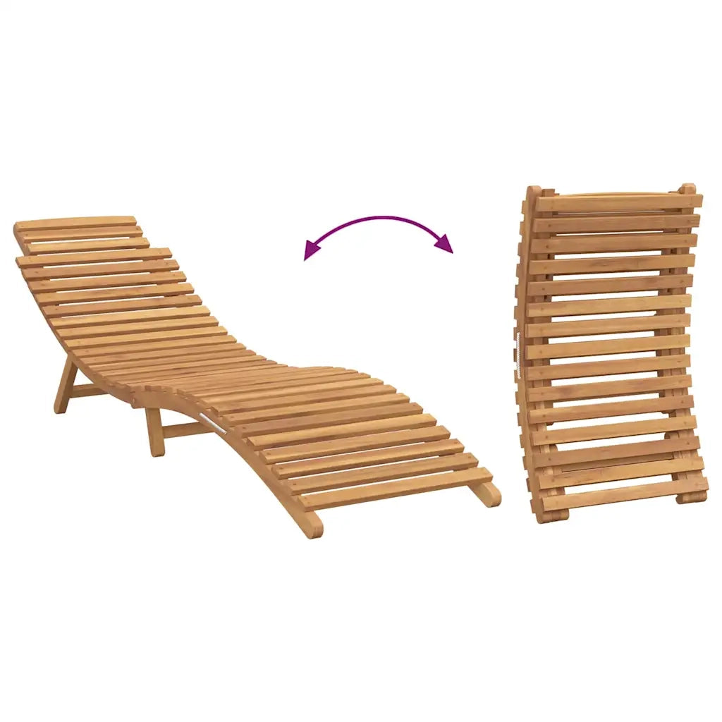 Lettino da sole 2 pcs Marrone Legno di teak solido 42008388