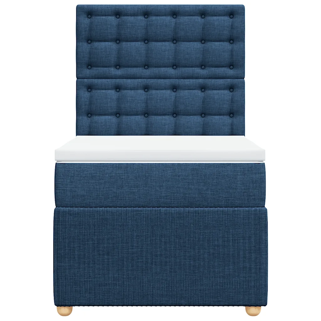 Giroletto a Molle con Materasso Blu 100x200 cm in Tessuto