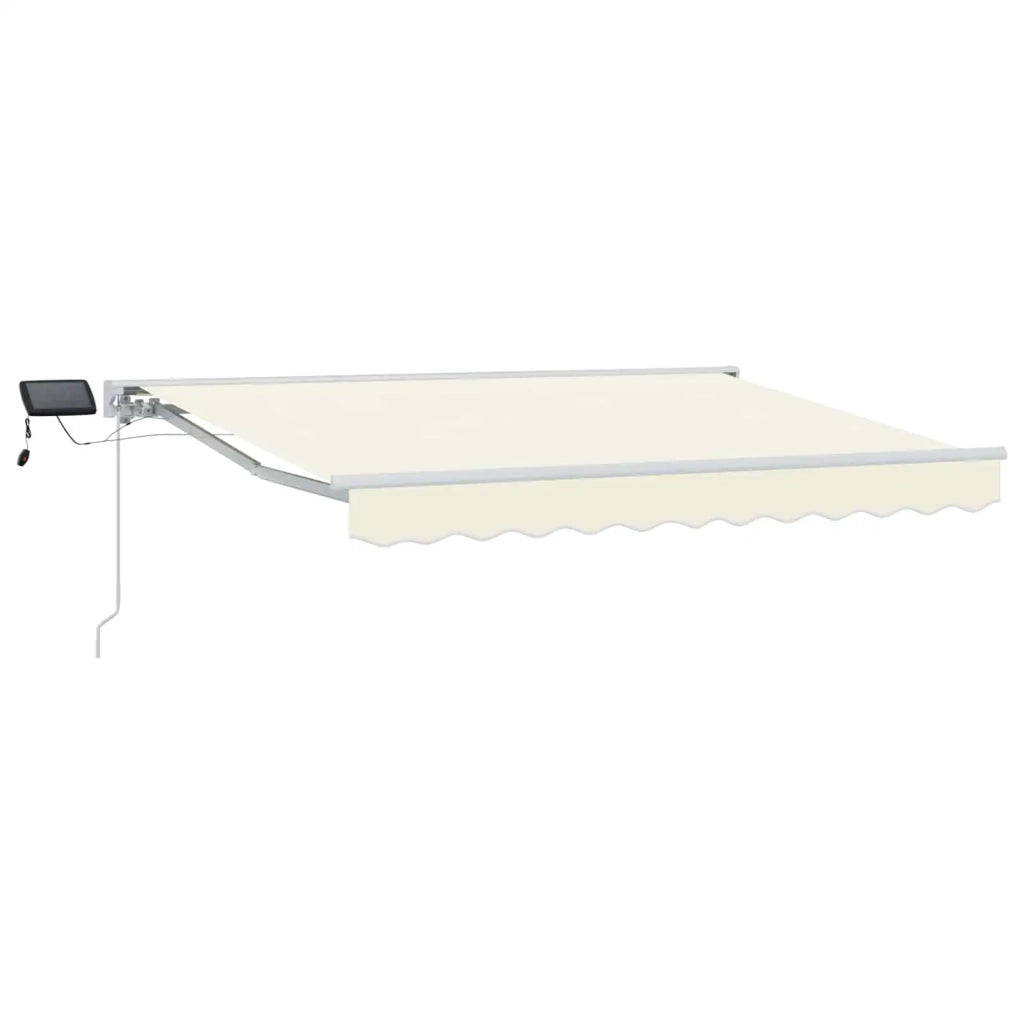 Cornice per Tenda Manuale con LED Crema e Bianco 2,5 x 2 m 3420497