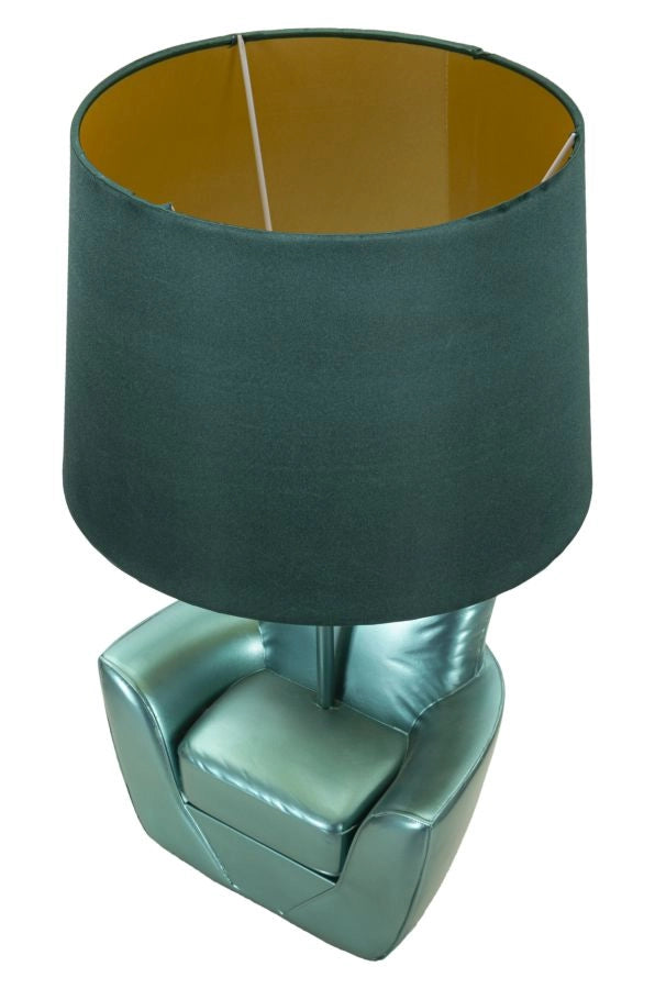 LAMPADA DA COMODINO MIDCENTURY TURCHESE CM Ø 26X43