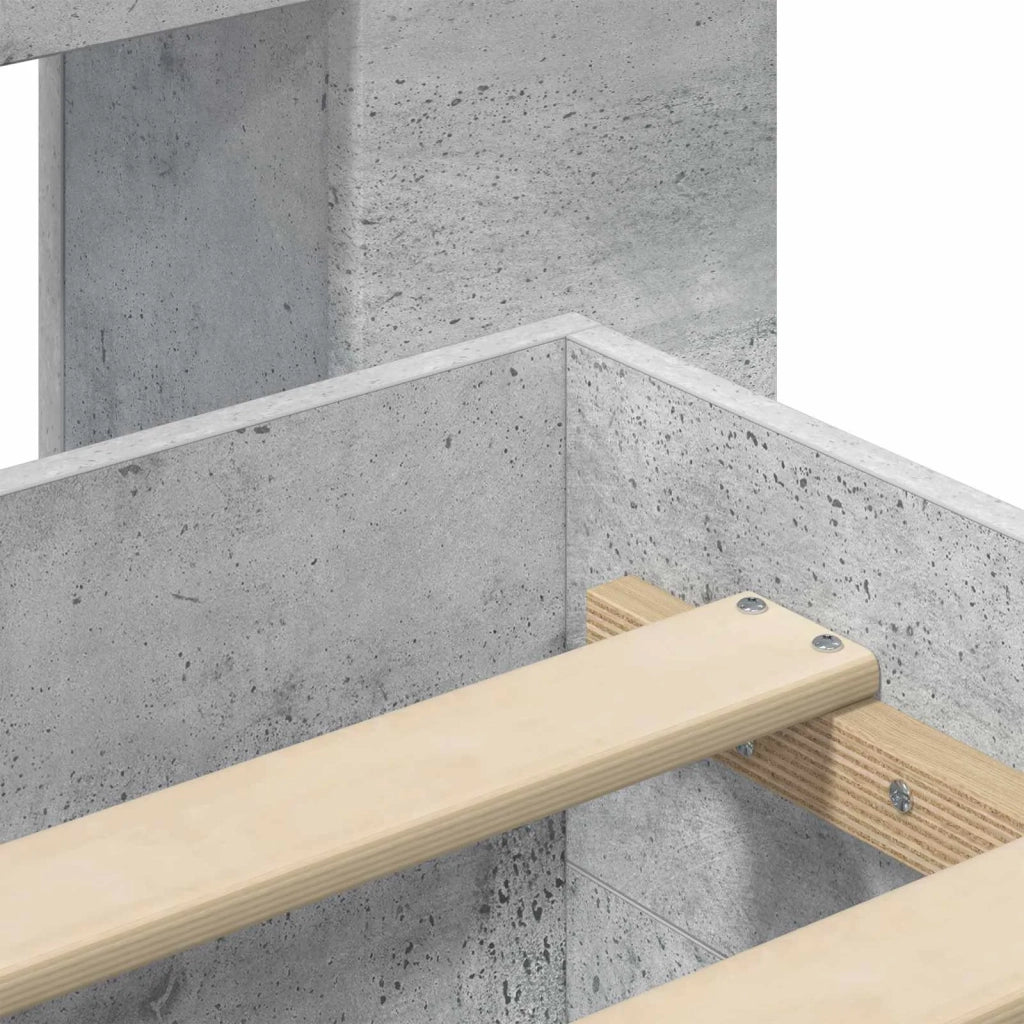 Telaio del letto con storage Grigio Cemento 200 x 200 cm 3433796