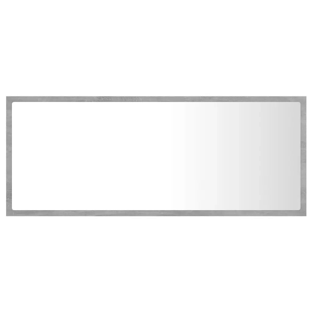 Specchio da Bagno a LED-Specchio per Bagno Grigio 100x8,5x37 cm in Acrilico