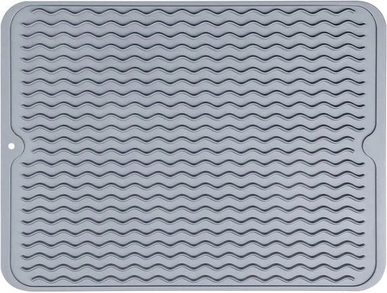 Matte antiscivolo per servizio, resistente al calore, 1 pezzo, grigio, 40 x 30 cm