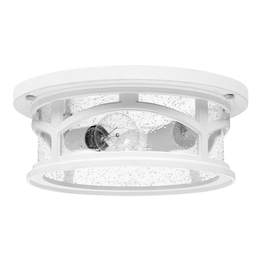 Plafoniera esterna Quoizel Marblehead bianca E27 IP44