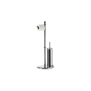 Piantana bagno portarotolo e scopino wc cromo