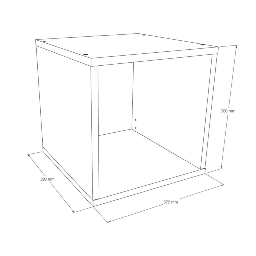 Libreria modulare Modus 1x1 a cubo bianca