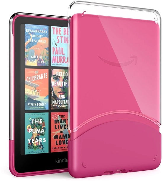 Coprimessa Ultra Protezione per E-reader - Adatto per 7" Kindle Paperwhite - Resistente allo Shock - Translucido e Magenta - Copertura per E-reader
