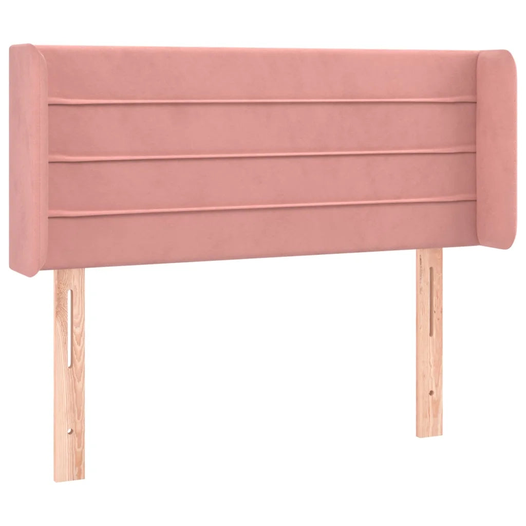 Testiera ad Orecchio-Testata con Orecchie Rosa 83x16x78/88 cm in Velluto 751504
