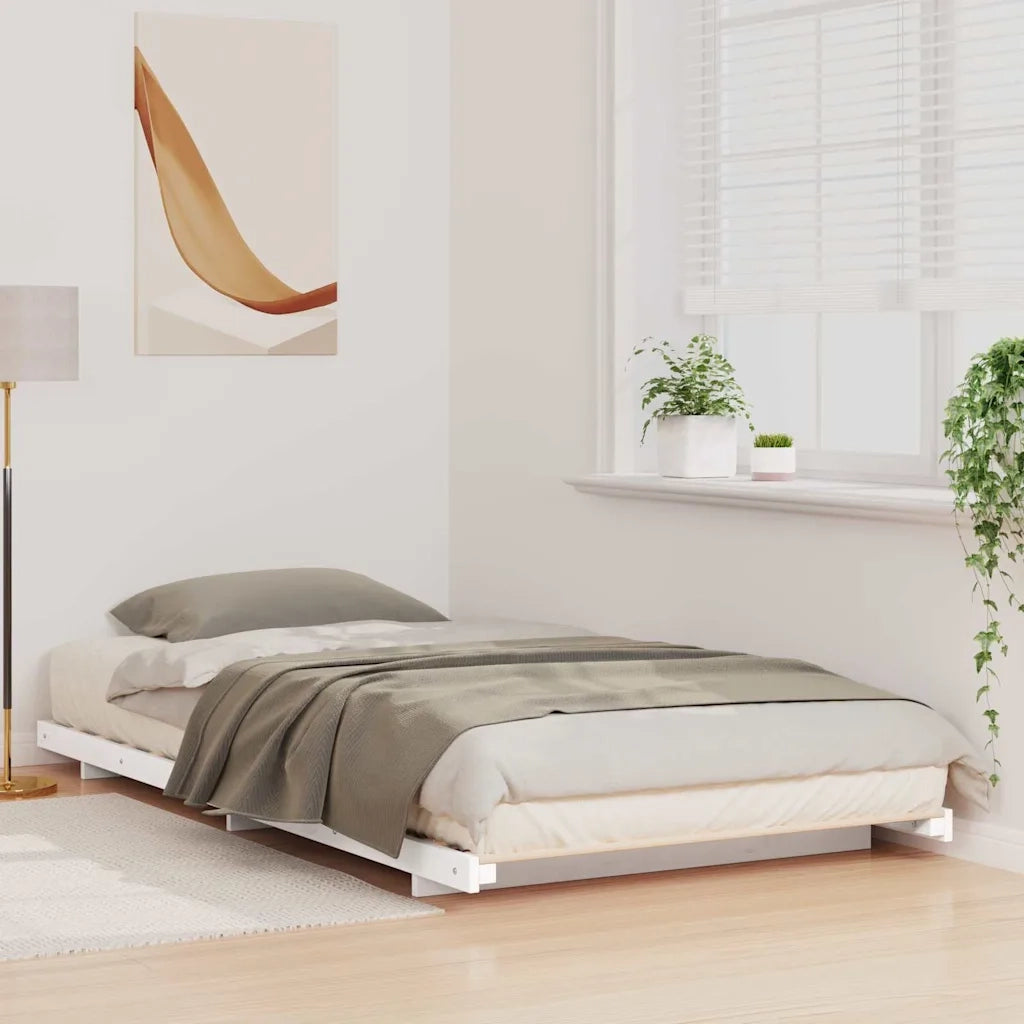 Struttura del letto Bianco 80 x 210 cm Pino massello 873101
