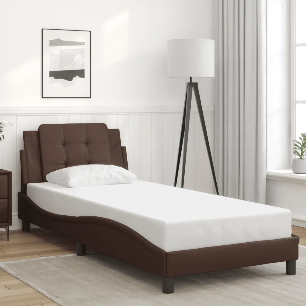 Giroletto con Luci LED Marrone 80x200 cm in Similpelle
