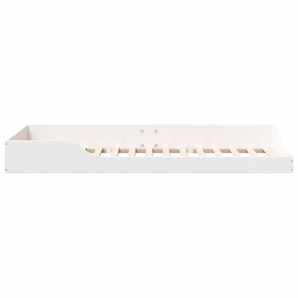 Struttura del letto Bianco 90 x 210 cm Pino massello 873404