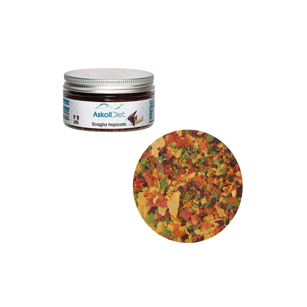 Askoll Diet Scaglia Tropicale - Alimento completo per tutti i pesci ornamentali di acqua dolce Formato: 100 ml