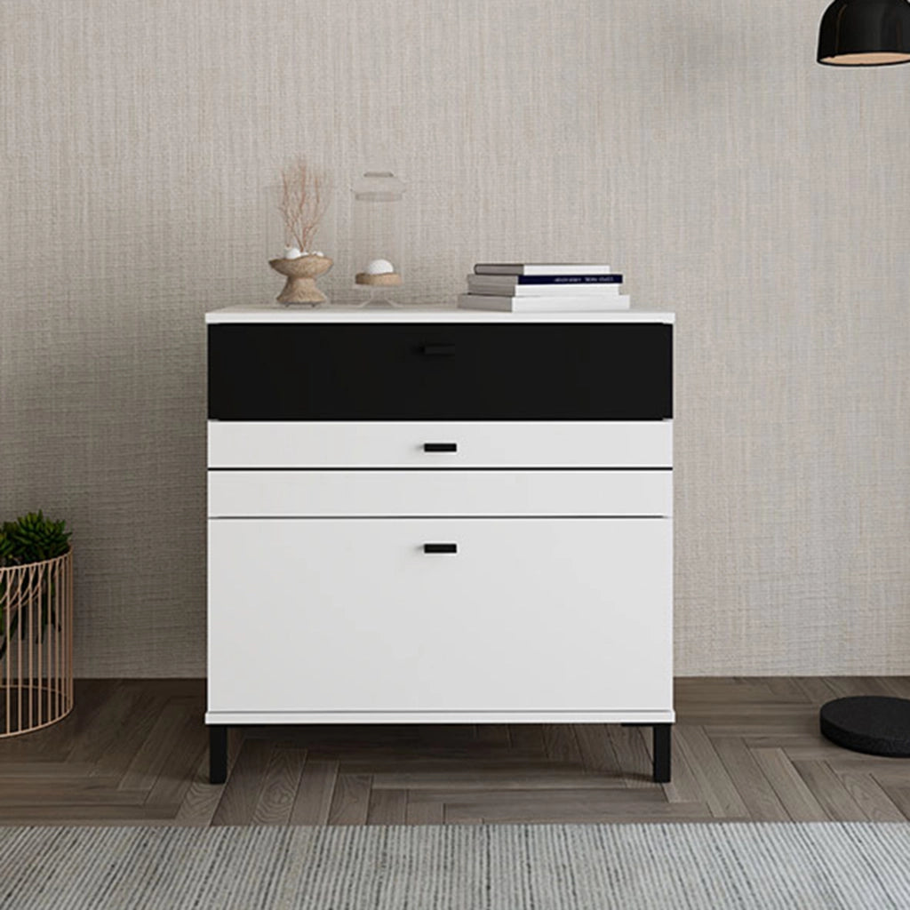 Madia Diani, Credenza un Ripiano, 77x35x78h cm Bianco