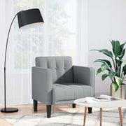 Divano Sedia con Braccioli Grigio Chiaro 53 cm in Tessuto 4100543