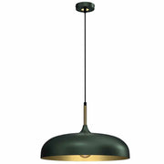 Lampadario a sospensione Milagro Lincoln verde oro Ø45