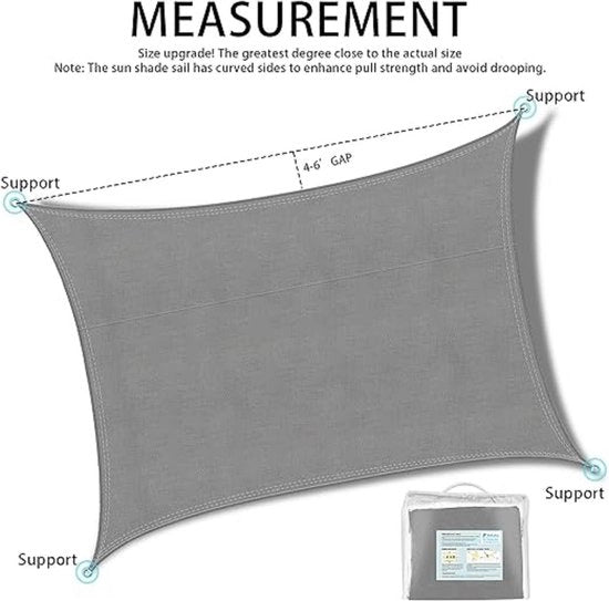 Ombrellone acqua e UV resistente / per terrazza, balcone / parasole 3x4 m