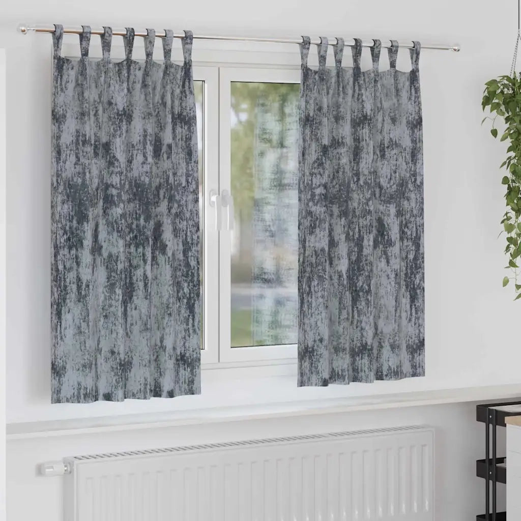 Tende in Velluto 2 pcs Grigio Argento 175 x 140 cm Velluto 4107719