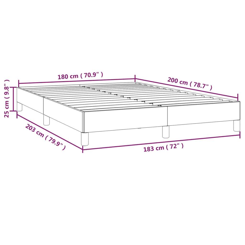 Giroletto senza Materasso Grigio Scuro 180x200 cm Tessuto 346737