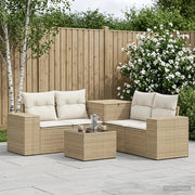 Set di divani 6 pz Beige e Bianco Crema 3447574