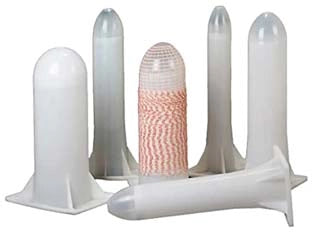 TUBO OGIVA PER INSACCATI IN POLIPROPILENE BIANCO  mm.140