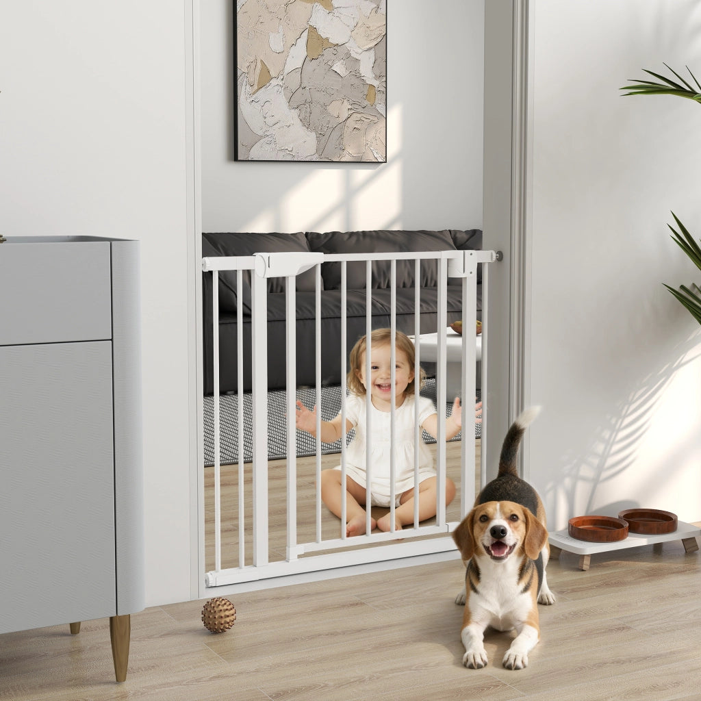 Cancello di Sicurezza per Bambini per Scale ¨C Minimal ¨C Bianco 76x88 cm