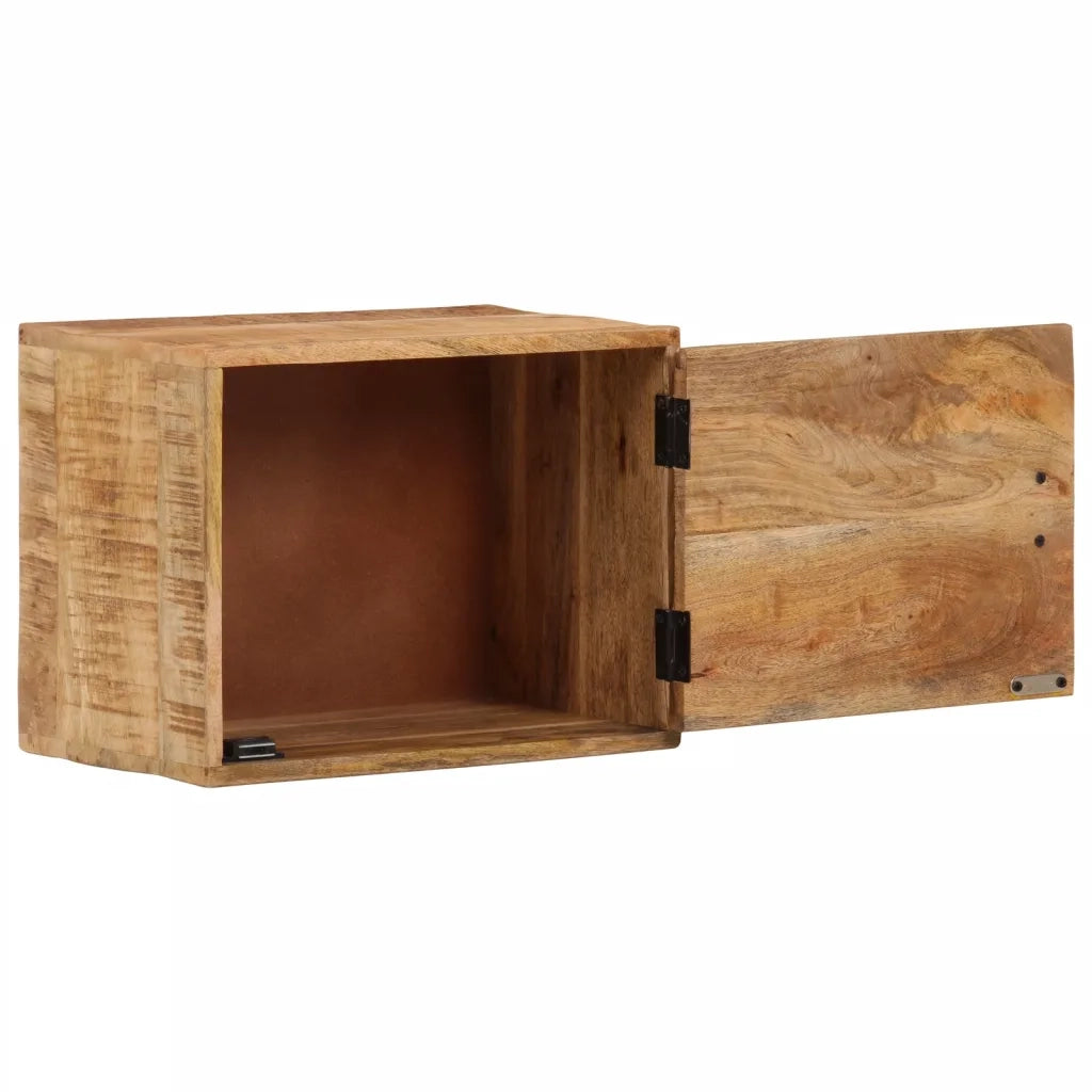 Comodino a Parete 40x30x25 cm in Legno Massello di Mango 371972