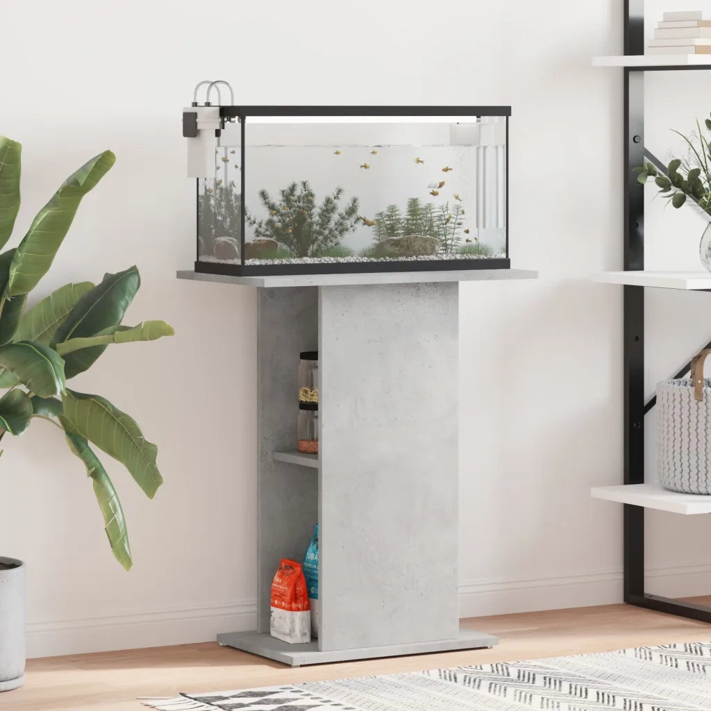 Supporto per acquario in cemento grigio 60,5x36x72,5 cm in legno ingegnerizzato 833643