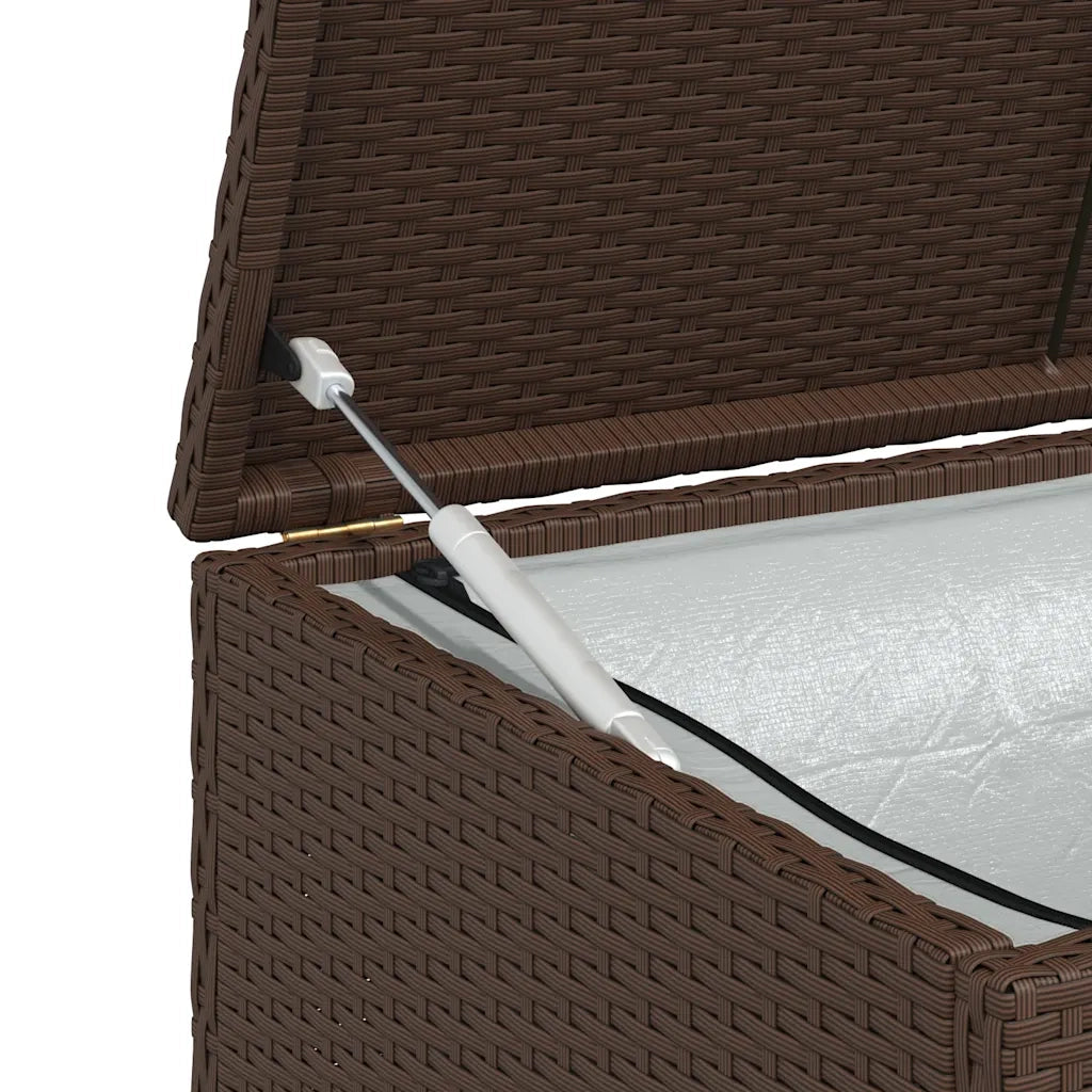 Baule da Giardino Marrone 120x50x60 cm in Polyrattan 42499