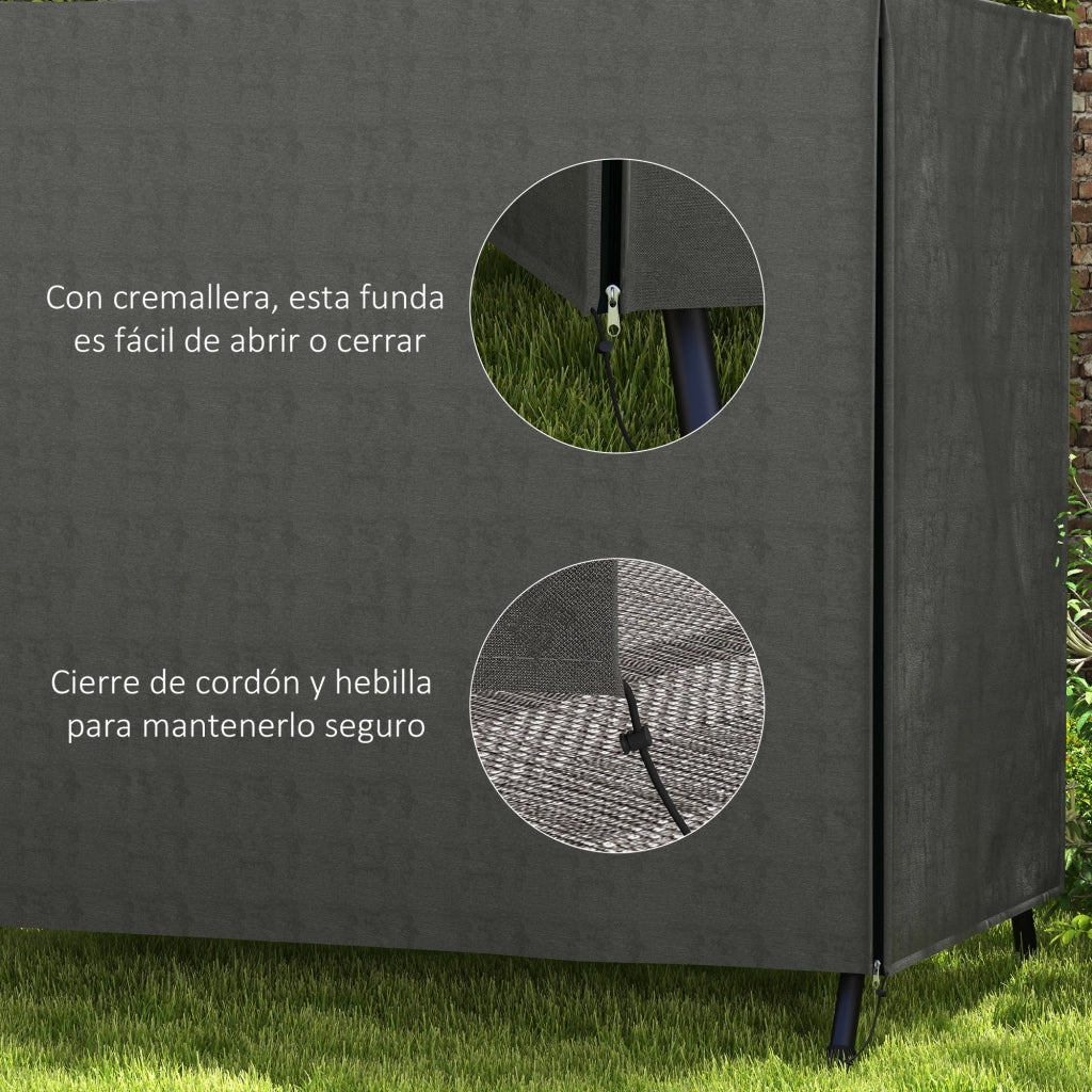 Cuscino per Dondolo da Giardino ¨C zephmum ¨C Grigio 177x114x152 cm