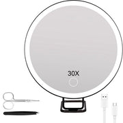 Specchio 30x con Luce - Tavolo e Bagno, con Illuminazione Regolabile