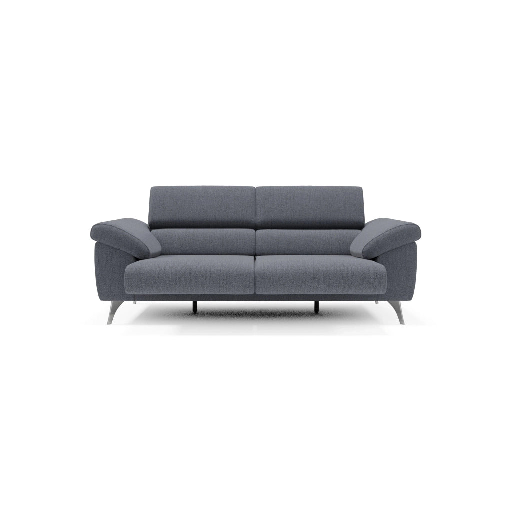 Donatello Divano con sedute allungabili braccioli contenitore e poggiatesta reclinabili in tessuto smacchiabile T23 213 cm blu grafite