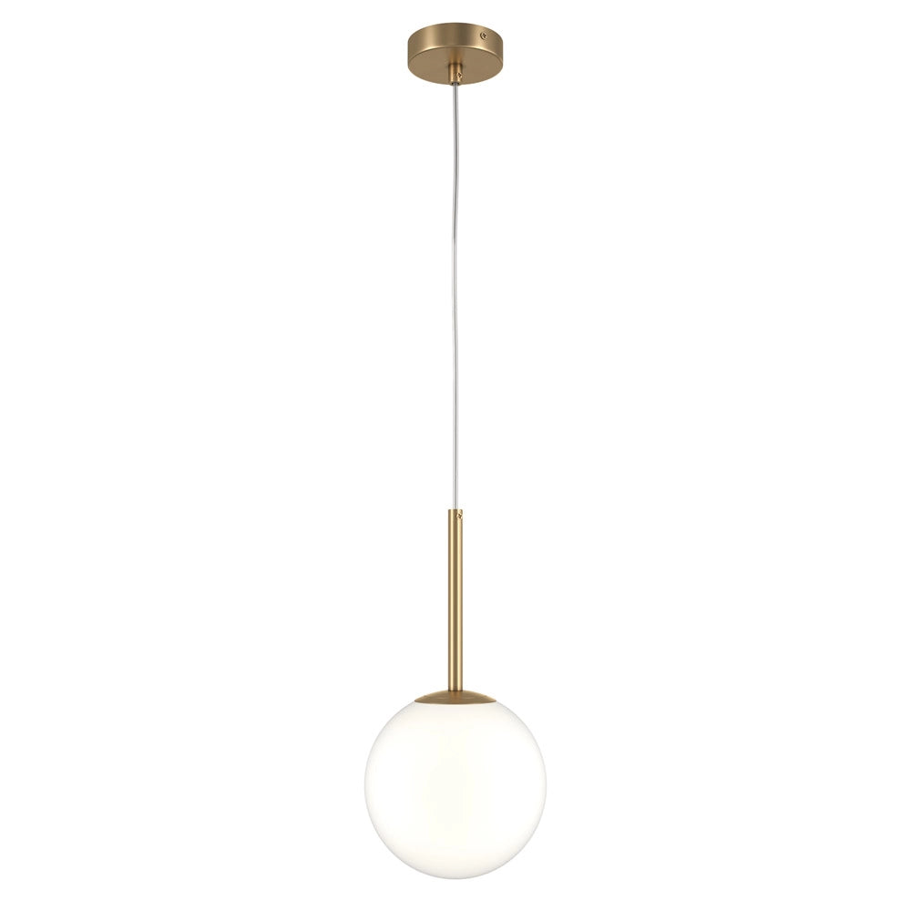 Maytoni Lampadario Minimal Basic Form 1 luce E14 oro metallo diffusore vetro