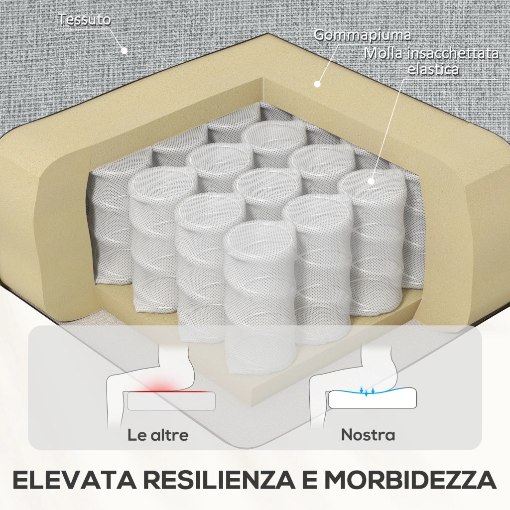 Poltrona Reclinabile Massaggiante in Tessuto Velluto con Poggiapiedi ¨C Minimal ¨C Grigio Scuro