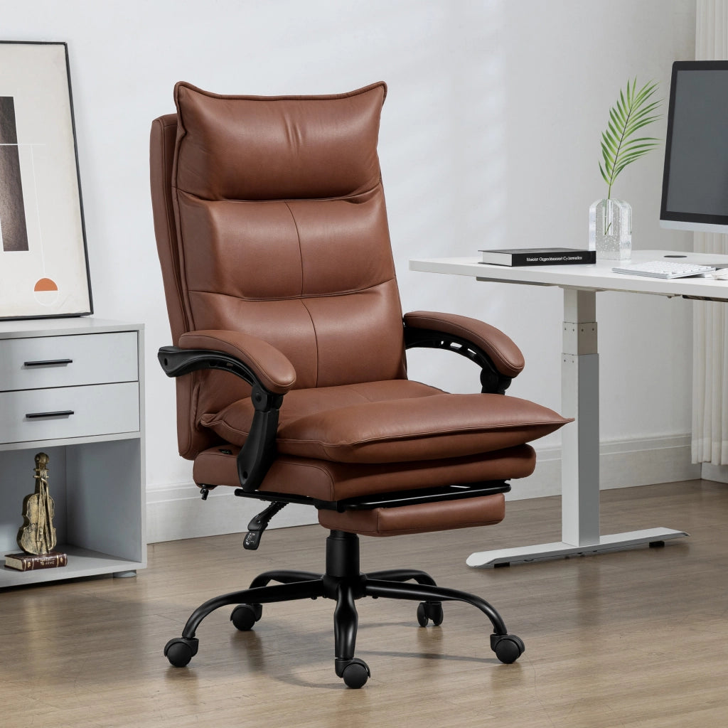 Sedia da ufficio con massaggio e riscaldamento ¨C Minimal ¨C marrone, 120 kg