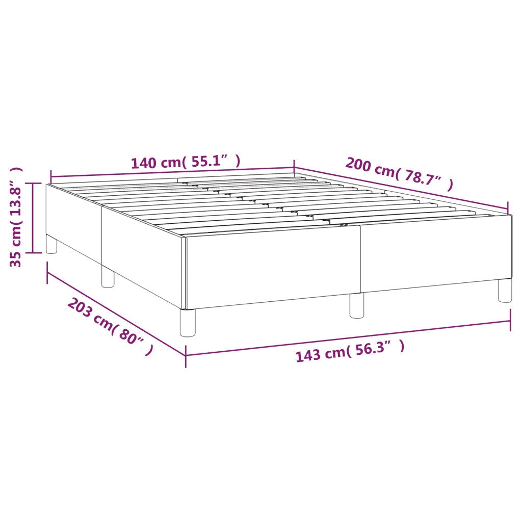 Letto matrimoniale | Letto per adulti | Giroletto senza Materasso Crema 140x200 cm in Tessuto
