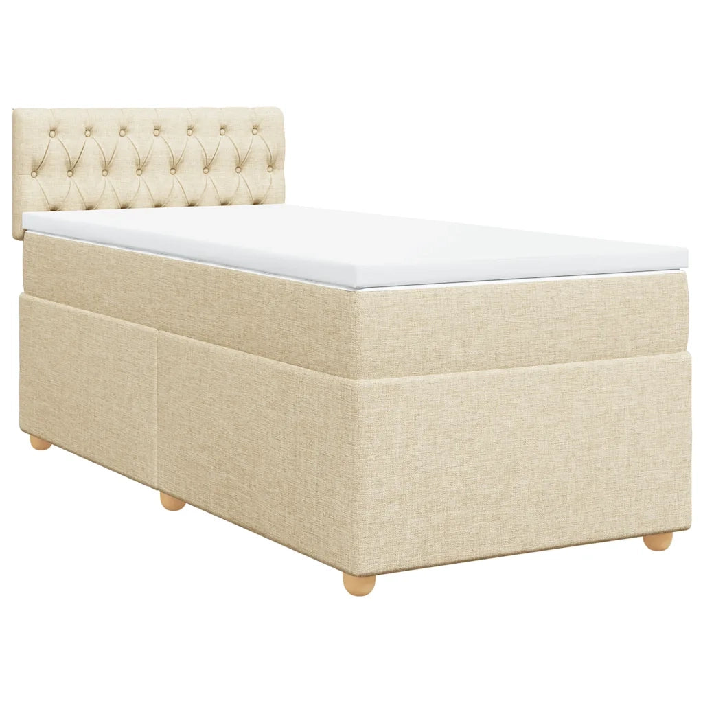 Giroletto a Molle con Materasso Crema 80x200 cm inTessuto 3286519