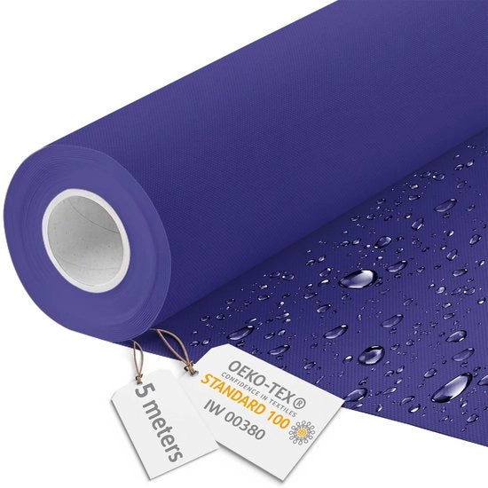 Tela Canvas Acquaparante - Tessuto per metro 160 cm largo - Tela impermeabile 220 g/m2 600D - Tela per ombrelli Acquaparante per metro Royal 5M