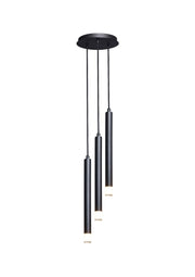 Lampada a sospensione moderna nera tonda 3xG9 Ramira Rabalux